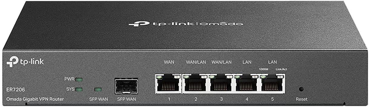 ROUTER TP-LINK wired Gigabit, 1 WAN + 2 LAN + 2 WAN/LAN + 1 Gigabit SFP, 