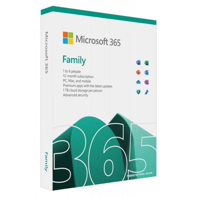 Licenta Cloud Retail Microsoft 365 Family English Subscriptie 1 an Medialess P8_1