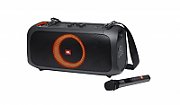 Boxa portabila JBL PartyBox On-The-Go, 100W, Bluetooth, Microfon Wireless, USB, IPX4, Light Show, Plug-n-play, Negru
