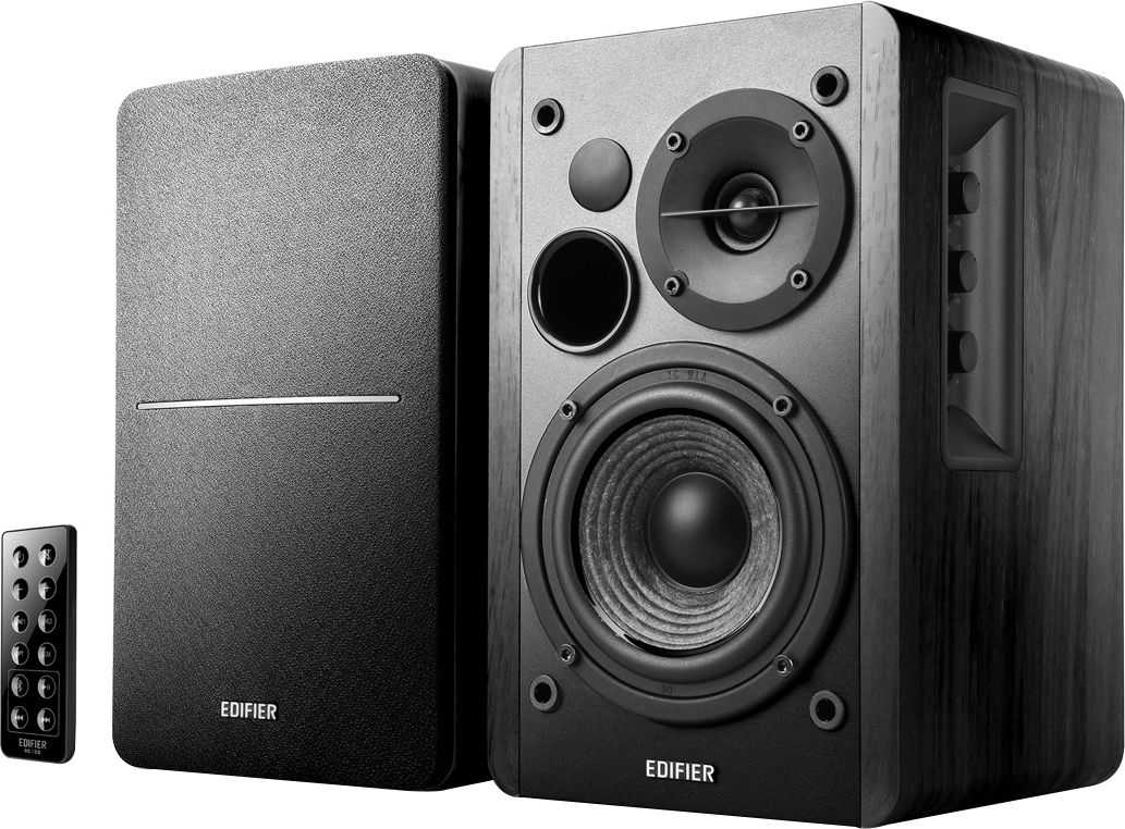 BOXE EDIFIER 2.0, RMS:  42W (2 x 21W), telecomanda wireless, volum, bass, treble, brown,  R1380T-BR   (include TV 8 lei)