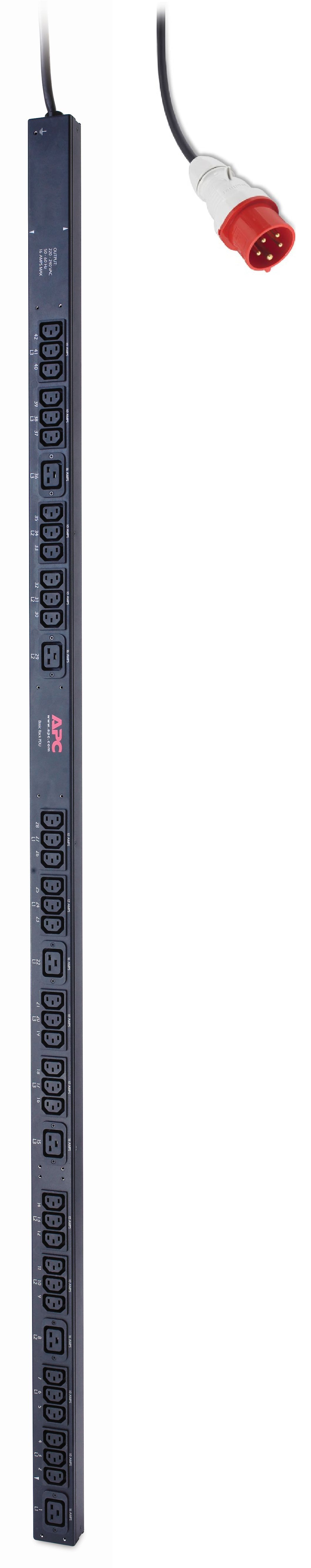 APC AP7557 APC Rack PDU, Basic, Zero U, 11 kW, 230V, (36) C13 & (6) C19