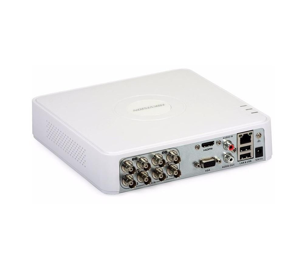 DVR Turbo HD 8 canale Hikvision DS-7108HQHI-K1(S)(C); 4MP; inregistrare 8 canale audio si video over coaxial, pentru camere TurboHD cu audio over coaxial; compresie: H.265 Pro+/H.265 Pro/H.265/H.264+/H.264; inregistrare: For 4 MP stream access: 4 MP lite@15fps; 1080p lite/720p/WD1/4CIF/VGA/CIF@25fps_1