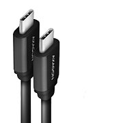 Cablu Twister USB-C la USB-C, 0.6m, USB 2.0, 3A, 0.6m, Aluminiu, Negru