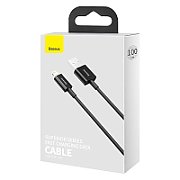 CABLU alimentare si date Baseus Superior, Fast Charging Data Cable pt. smartphone, USB la Lightning Iphone 2.4A, 1m, negru  CALYS-A01  (include TV 0.06 lei)