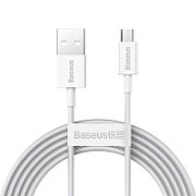 CABLU alimentare si date Baseus Superior, Fast Charging Data Cable pt. smartphone, USB la Micro-USB 2A, 2m, alb  CAMYS-A02  (include TV 0.06 lei)