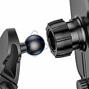 SUPORT AUTO si INCARCATOR wireless Baseus Light Electric pt. SmartPhone  2 in 1, fixare ventuza sau grila ventilatie, incarcare wireless Qi 15W, actionare automata a clestilor de prindere, banda led, cablu Type-C la USB inclus, negru  WXHW03-01 