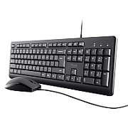 Kit tastatura + mouse Trust Primo, wired, negru