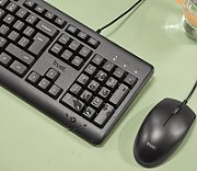 Kit tastatura + mouse Trust Primo, wired, negru