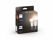 Pachet 2 becuri LED inteligente Philips Hue, Bluetooth, Zigbee, A60, E27, 8W (75W), 800 lm, lumina alba (2200-6500K)