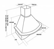 Akpo WK-4 Rustica Nova 60 Chimney Hood Beige, Brown