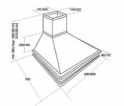 Akpo WK-4 Rustica 60 Cooker hood Wall-mounted Beige, Wood