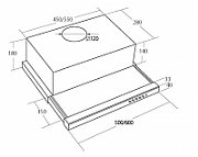 Akpo WK-7 Light 60 cooker hood Semi built-in (pull out) Stainless steel