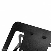 Neomounts by Newstar NSLS085BLACK foldable laptop stand for 10-17  laptops, tilt adjustable - Black  Specifications General Min. screen size*: 10 inch Max. screen size*: 17 inch Min. weight: 0 kg Max. weight: 5 kg Screens: 1 Desk mount: Stand  Functionality Type: Tilt Tilt (degrees): 36° Width: 22,3