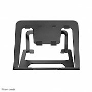 Neomounts by Newstar NSLS085BLACK foldable laptop stand for 10-17  laptops, tilt adjustable - Black  Specifications General Min. screen size*: 10 inch Max. screen size*: 17 inch Min. weight: 0 kg Max. weight: 5 kg Screens: 1 Desk mount: Stand  Functionality Type: Tilt Tilt (degrees): 36° Width: 22,3