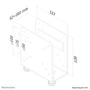 Suport Monitor, Neomounts by Newstar THINCLIENT-20, Reglabil, VESA 100x100, suporta pana la 7 kg, negru