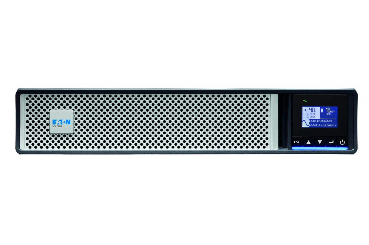 UPS Eaton 5PX2200IRTNG2, 2200 VA, 2200 W, cu management, line-interactive, 8x C13, 2x C19, 1x USB, 12V 7Ah Lead–acid maintenance-free, LCD, Tower/Rack 2U, Gri