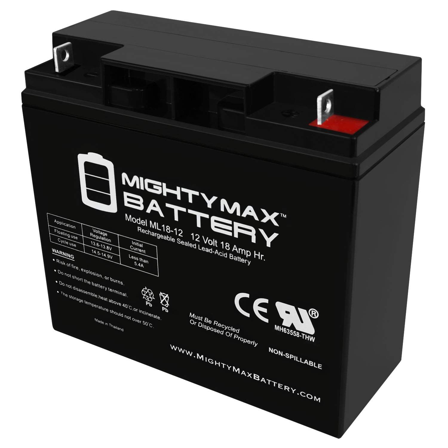 nJoy | BTVACATHETHCFCN01B | GP1812CF | Baterie UPS  | 12 V | 18 A | Borne F3 | 57,5 W | 181 x 67 x 177 mm_1