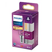 Bec LED Philips B35, tip lumanare/lustra, EyeComfort, E14, 5W (40W), 470 lm, lumina alba calda (2700K)