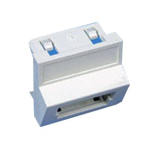 Mounting plate 45x45mm 2x1port, white