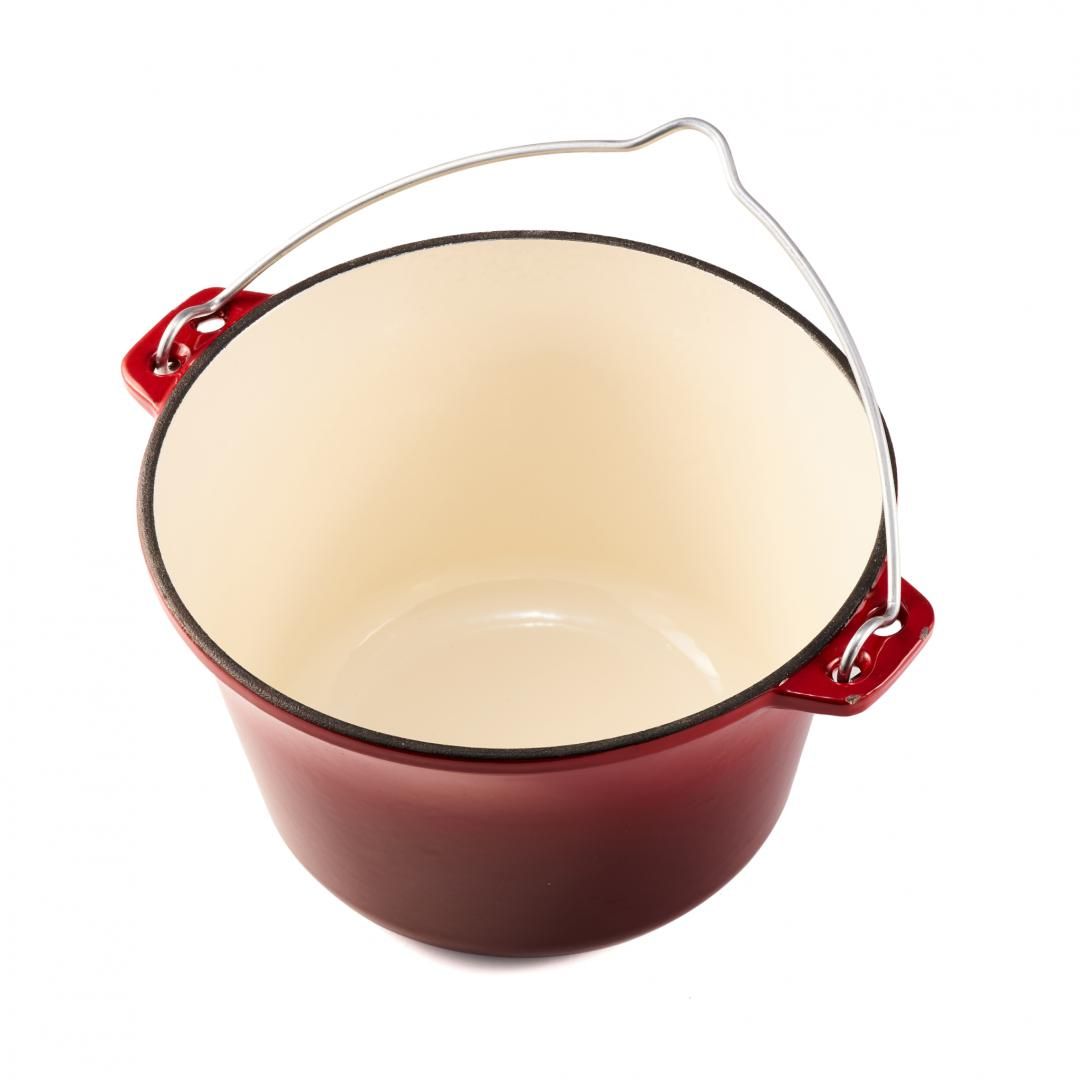 Ceaun din  fonta,   emailat , 22 X 13 CM , 3L, COOKING  BY HEINNER