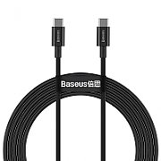 CABLU alimentare si date Baseus Superior, Fast Charging Data Cable pt. smartphone, USB Type-C la USB Type-C 100W, 2m, negru  CATYS-C01  (include timbru verde 0.25 lei)