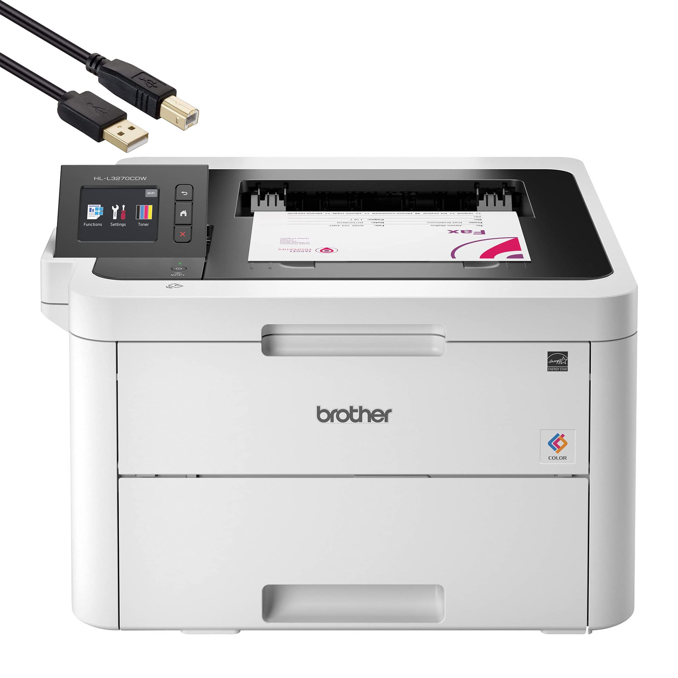 laser color Brother HL-L3270CDW, A4, duplex, USB 2.0, Wi-Fi, NFC, 24 ppm negru, 24 ppm color