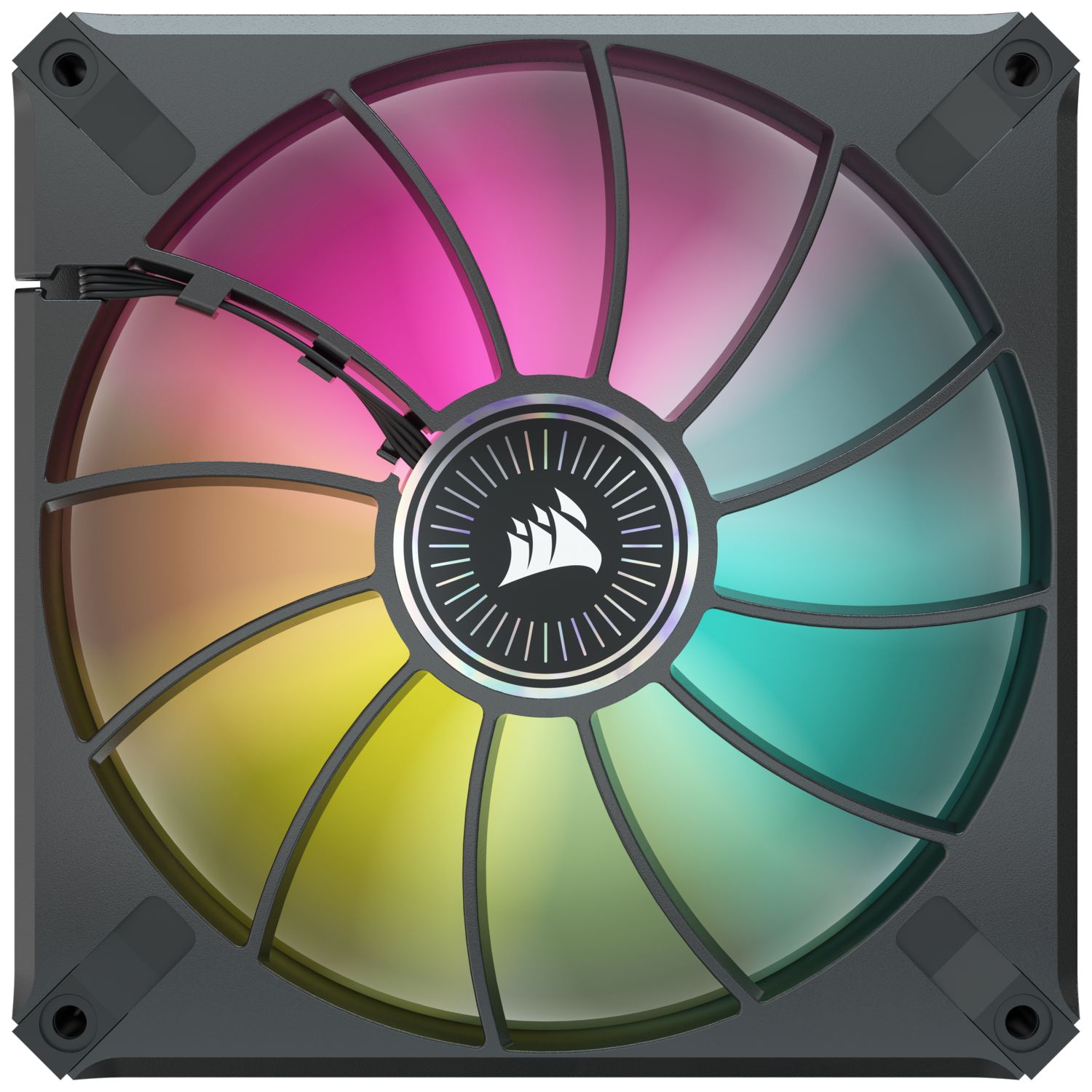 CORSAIR ML120 RGB ELITE WHITE 120mm Magnetic Levitation RGB Fan with AirGuide Single Pack_4