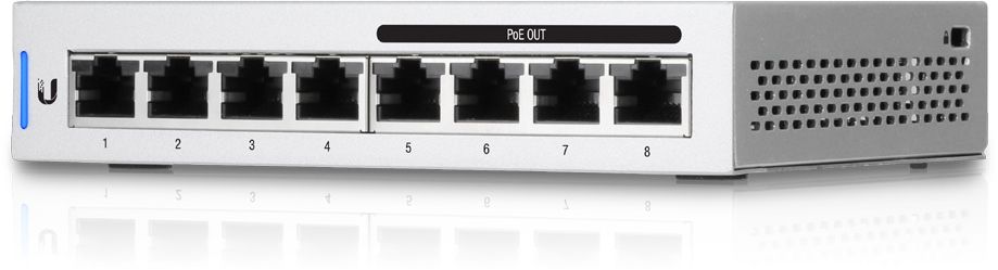 Ubiquiti UBIQUITI US-8-60W-5 Ubiquiti US-8-60W 8-port Gigabit UniFi switch (4x PoE+/48V PoE, 60W) 5 PACK!
