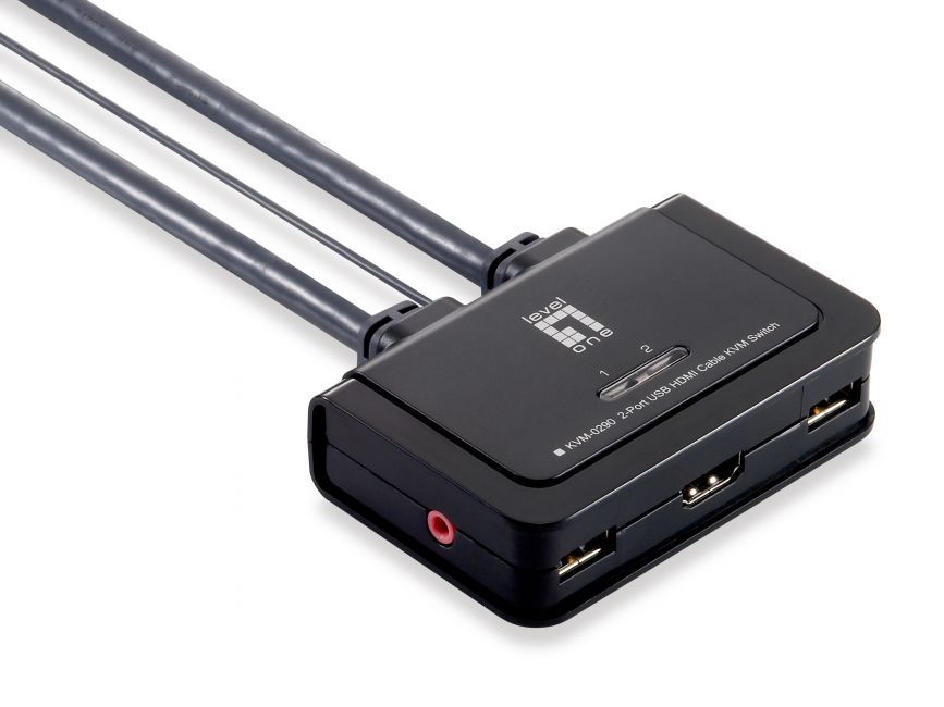 LevelOne KVM-Switch 2 PC HDMI+USB_1