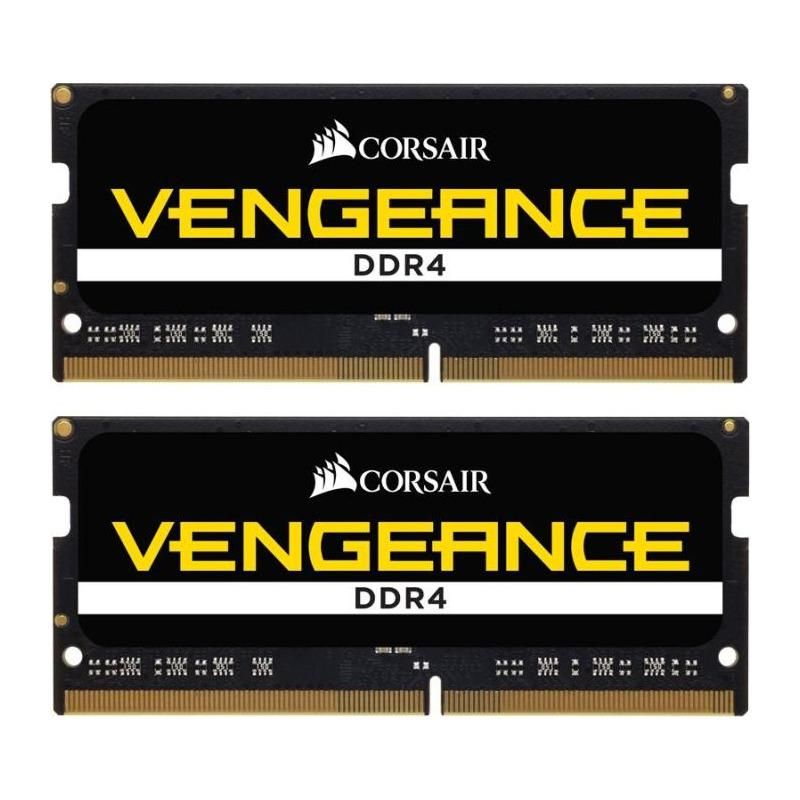 Memorie Notebook Corsair Vengeance 32GB(2x16GB) SODIMM DDR4  Memory Series VENGEANCE SODIMM Memory Type DDR4 Memory Size 32GB (2 x 16GB) Tested Latency 22-22-22-53 Tested Voltage 1.20 Tested Speed 3200  SPD Latency 22-22-22-53 SPD Speed 3200 SPD Voltage 1.2V Speed Rating PC4-25600 (3200MHz) Package