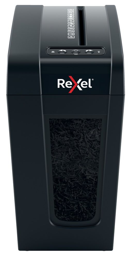 Distrugator manual documente Rexel SECURE   X8 Slim,   8 coli, P4, cross-cut (tip confeti), cos  14 litri, negru, 