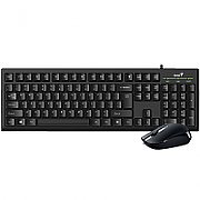 KIT wired GENIUS USB, tastatura 104 taste (concave) + mouse optic 1000dpi, 3 butoane, black,  SlimStar C126   31330007400   (include TV 0.8lei)