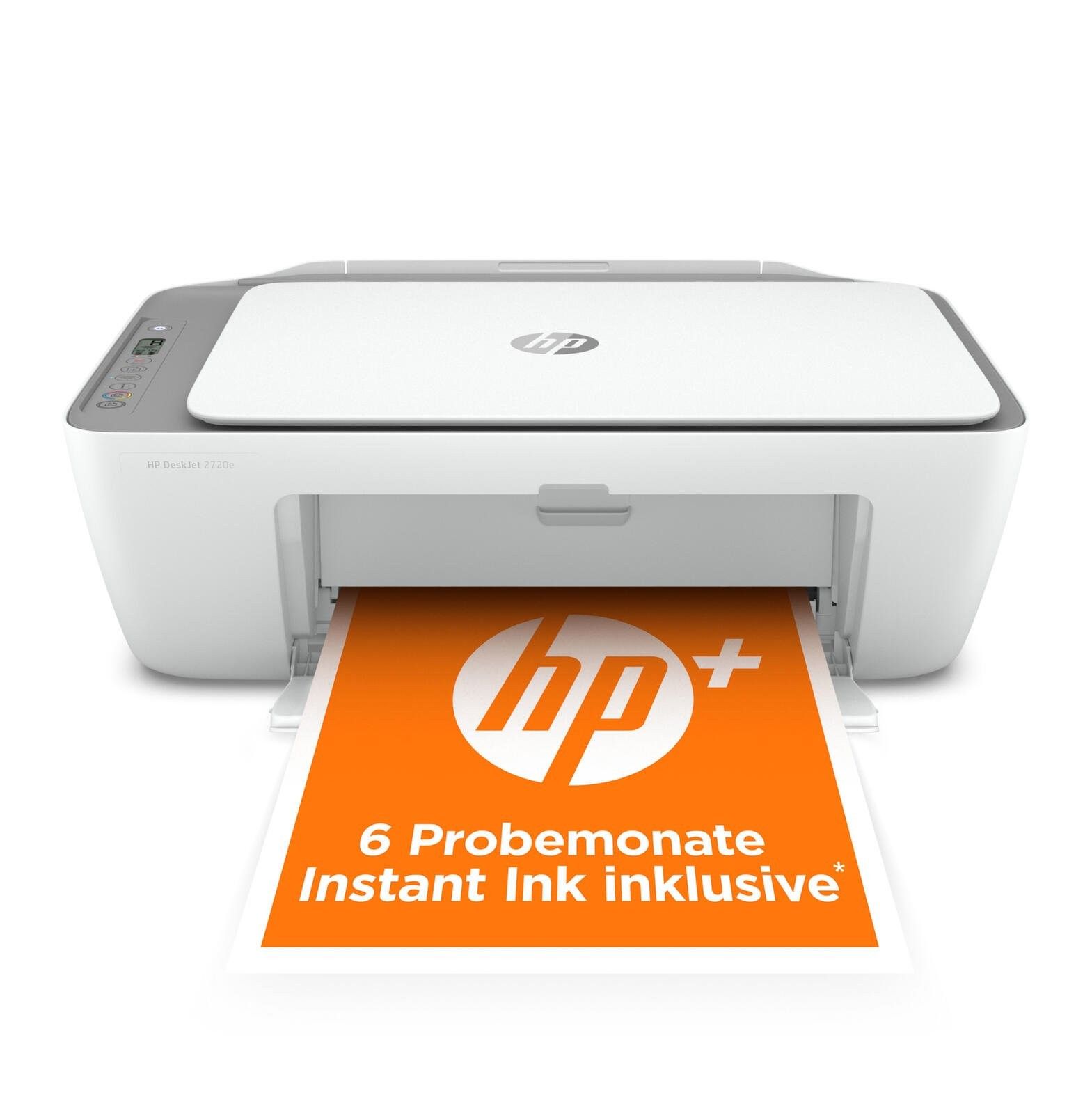 Imprimanta inkjet color HP DeskJet 2720e, A4, USB 2.0, Wi-Fi, 7.5 ppm negru, 5.5 ppm color