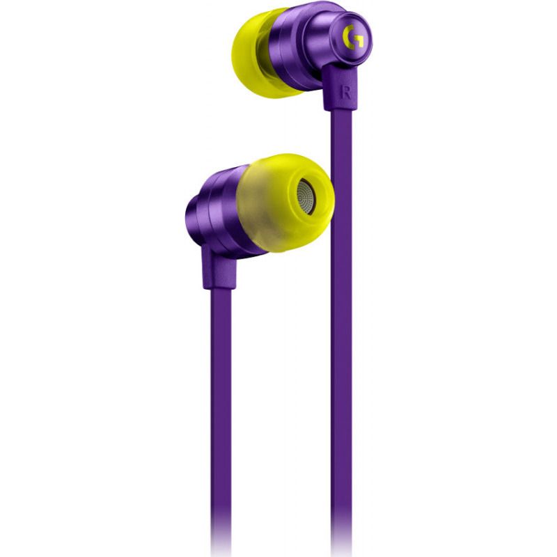 LOGITECH G333 Wired Gaming Earphones - PURPLE - 3.5 MM