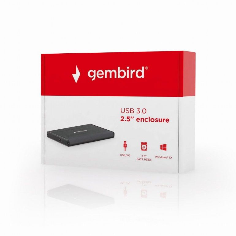 GEMBIRD EE2-U3S-3 HDD/SSD enclosure for 2.5inch SATA - USB 3.0 brushed aluminium Black_6