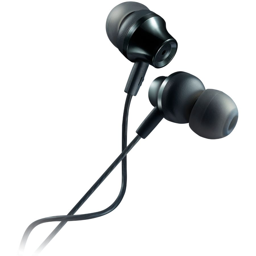 CANYON SEP-3 Stereo earphones with microphone, metallic shell, cable length 1.2m, Dark Gray, 22*12.6mm, 0.012kg