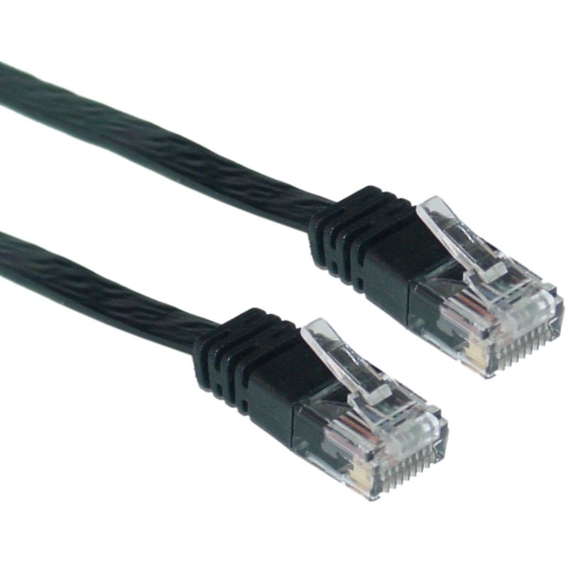 Patch cord Spacer  RJ45, 3 m, negru