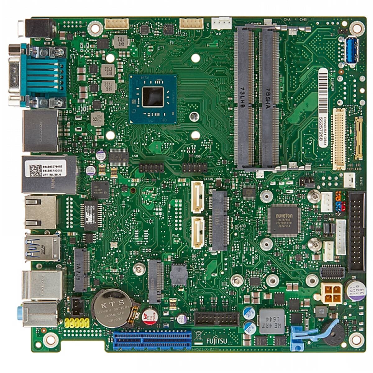 Placa de baza Fujitsu D3543-S3, Intel Pentium Silver J5005 integrat, 2x DDR4 SODIMM, 2x SATA, 1x NVMe, 11x USB-A, mITX