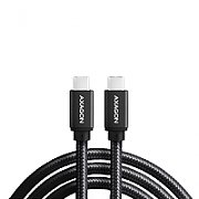 Cablu USB-C  la USB-C 3.2 Gen 2, 1m, PD 100W, 5A, 4K HD, Aluminiu, Impletit, Negru