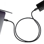 Cablu USB-C  la USB-C 3.2 Gen 2, 1m, PD 100W, 5A, 4K HD, Aluminiu, Impletit, Negru