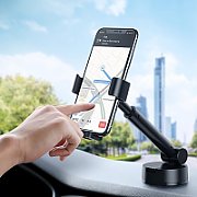 SUPORT AUTO Baseus Simplism pt. SmartPhone, fixare parbriz sau bord prin ventuza, negru  SUYL-JY01 