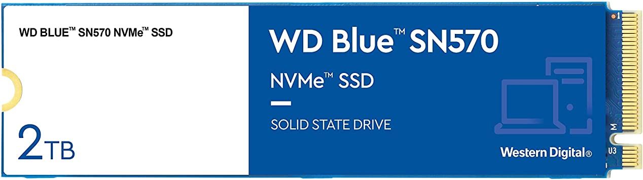SSD WD, Blue, 2TB, M2 2280, PCI Express 3.0, 6 GB/s, R/W speed: up to 3500MBs/3000MBs_1