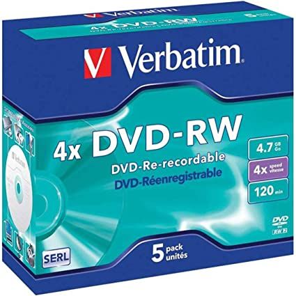 VERBATIM 43285 Verbatim DVD-RW 4.7GB, 4x, jewel case, 5 bucati_1