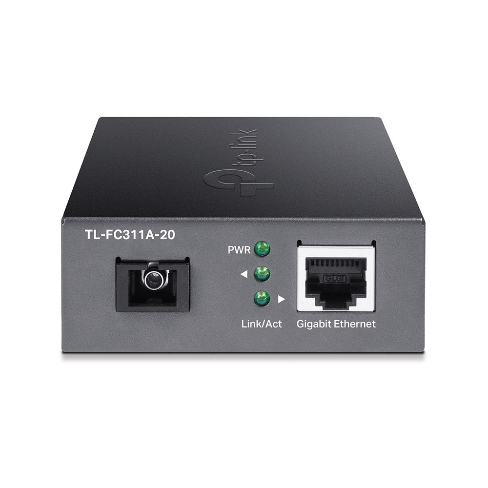 MEDIA CONVERTOR TP-LINK 1 x Gigabit RJ45 WDM Half-Duplex/Full-Duplex, SC single-mode fiber, 1 Gigabit SC Fiber Port, pana la 20km 