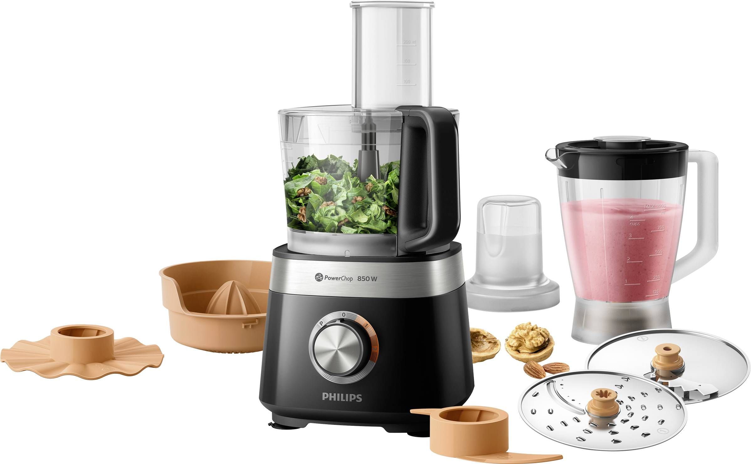 Philips Viva Collection HR7530/10 food processor 850 W 2.1 L Black