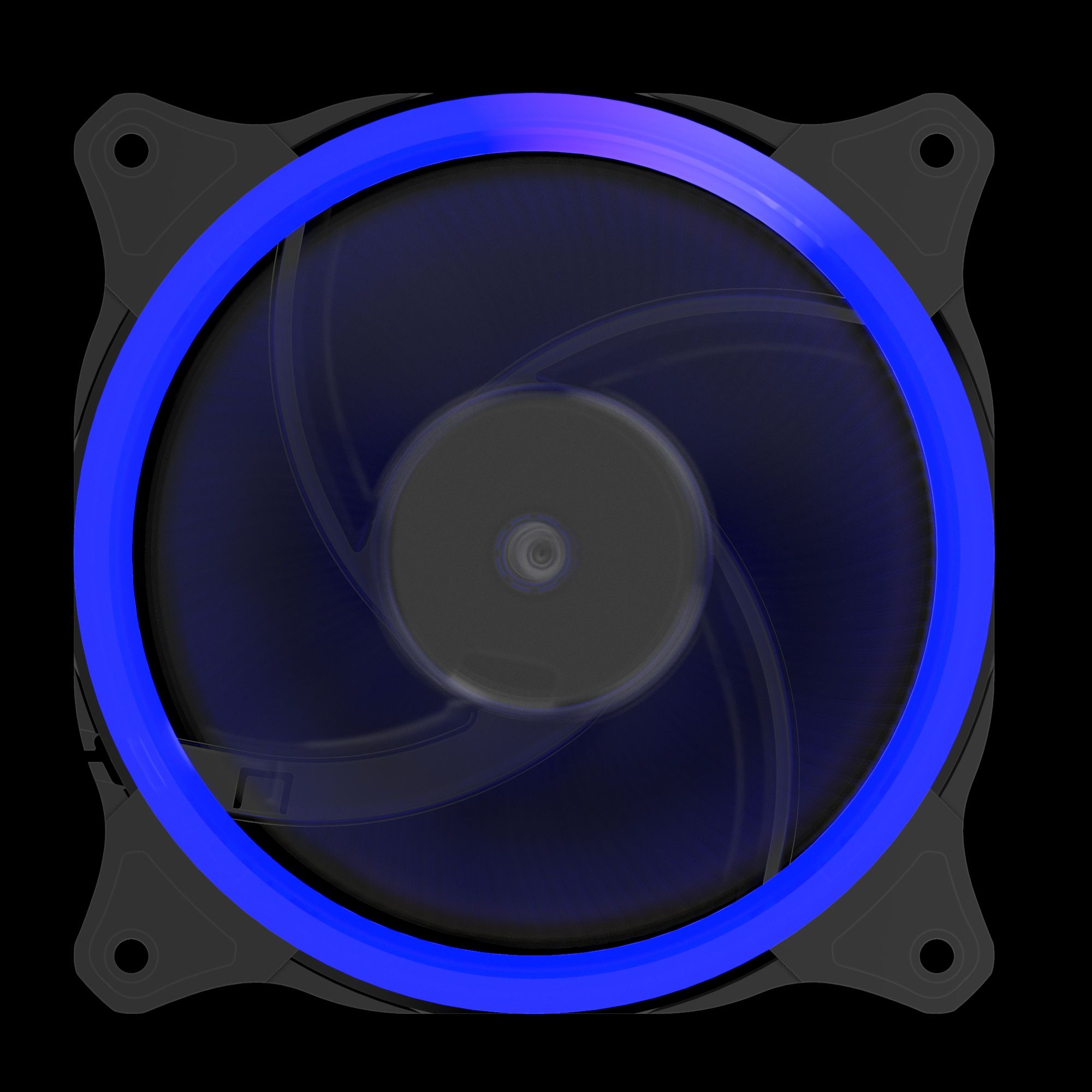 Gembird FAN-HURACAN-200B PC case fan with 16 LEDs, blue, 120 x 120 x 25 mm, 5 V_1