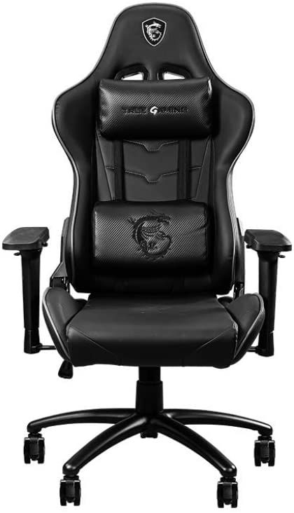 MSI MAG CH120 Gaming Chair 'Black and Red, Steel frame, Recline-able backrest, Adjustable 4D Armrests, breathable foam, 4D Armrests, Ergonomic headrest pillow, Lumbar support cushion'_1