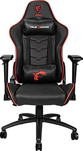 MSI MAG CH120 Gaming Chair 'Black and Red, Steel frame, Recline-able backrest, Adjustable 4D Armrests, breathable foam, 4D Armrests, Ergonomic headrest pillow, Lumbar support cushion'_4