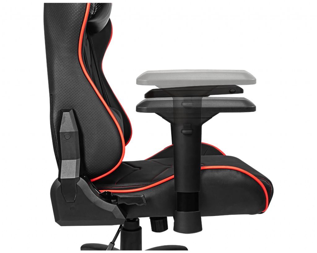 MSI MAG CH120X Gaming Chair 'Black, Steel frame, Reclinable backrest, Adjustable 4D Armrests, breathable foam, 4D Armrests, Ergonomic headrest pillow, Lumbar support cushion'_4