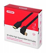 UNITEK Y-C1002 HDMI 2.0, 90° 4K60HZ,2M cable  Black
